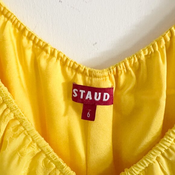 Staud Yellow Floral Mini Dress 6 - Picture 5 of 7